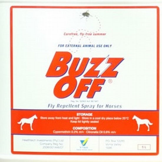 Buzz off 5lt fly repellent spray for dogs and horses