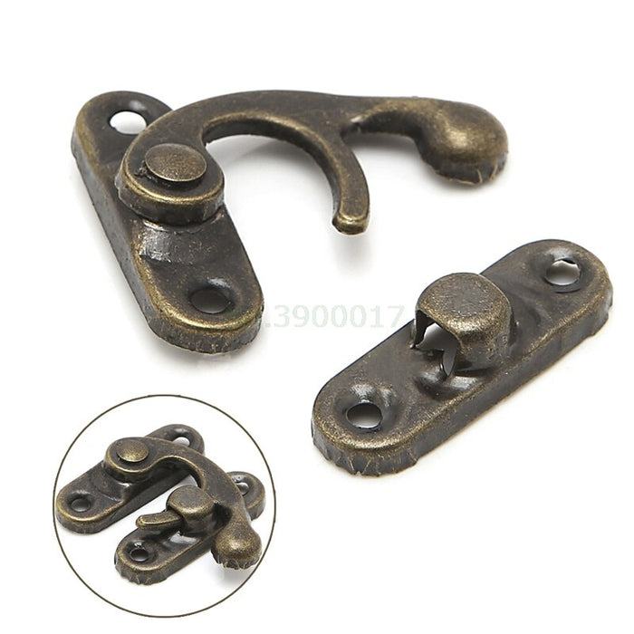 Clasp swing antique brass small 29x25mm
