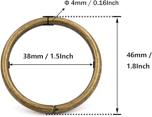 O ring 46mm ant brass