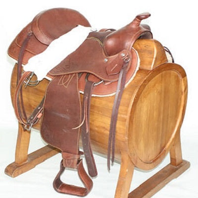 Saddle western embossed fitted jj