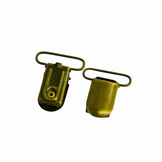 Brace clip 25mm old brass