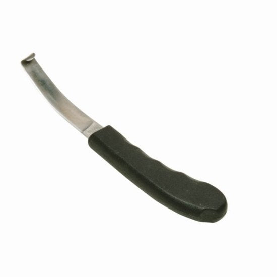 Hoof knife professional model high temp s/steel blade wooden handle