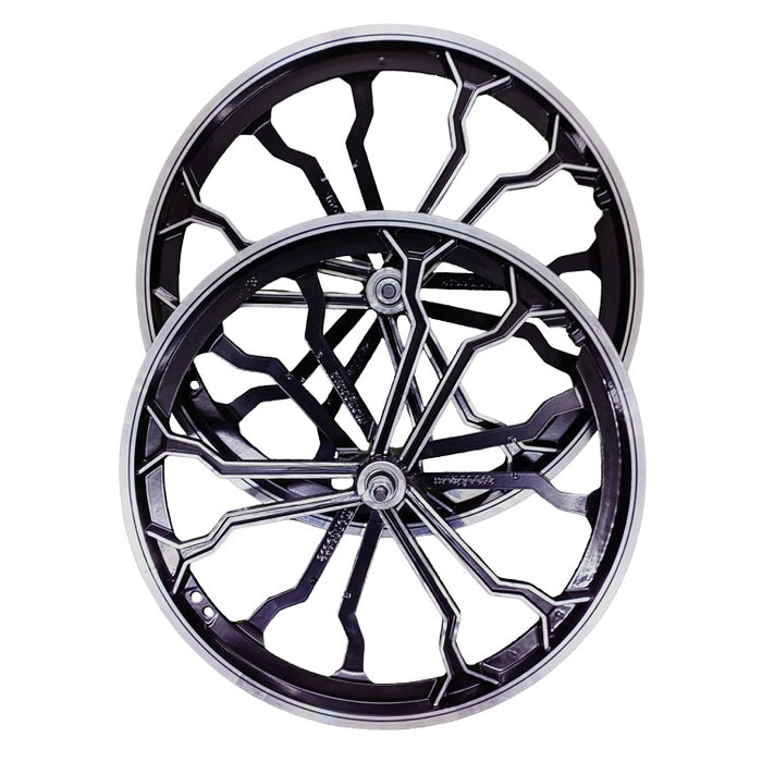 Bicycle Wheel Set 20 Inch Mag Alloy Hy28 Silver Black