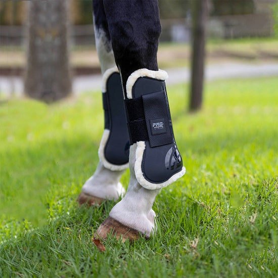 Pro stride sheepskin tendon boot set