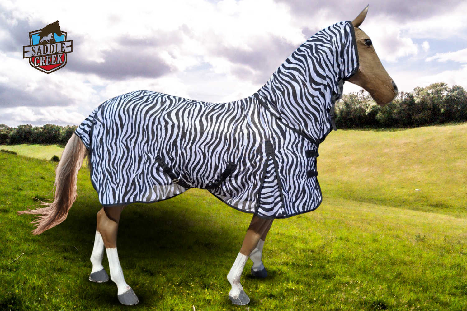 Ridepro Fly Sheet Combo With Hood Zebra Print