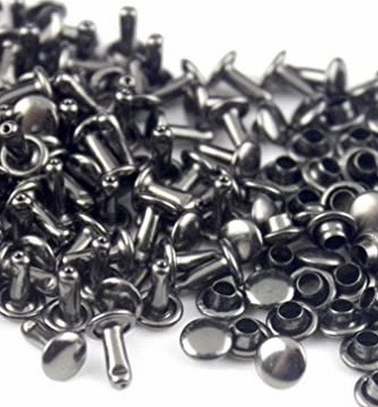 Rivet tubular 9mm nickle plated cap: 9mm (3/8&quot;). post: 9mm (3/8&quot;). 2060 per 2000