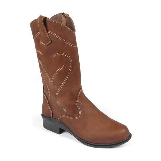 Cowboy boots greasy horse mocca calf lining