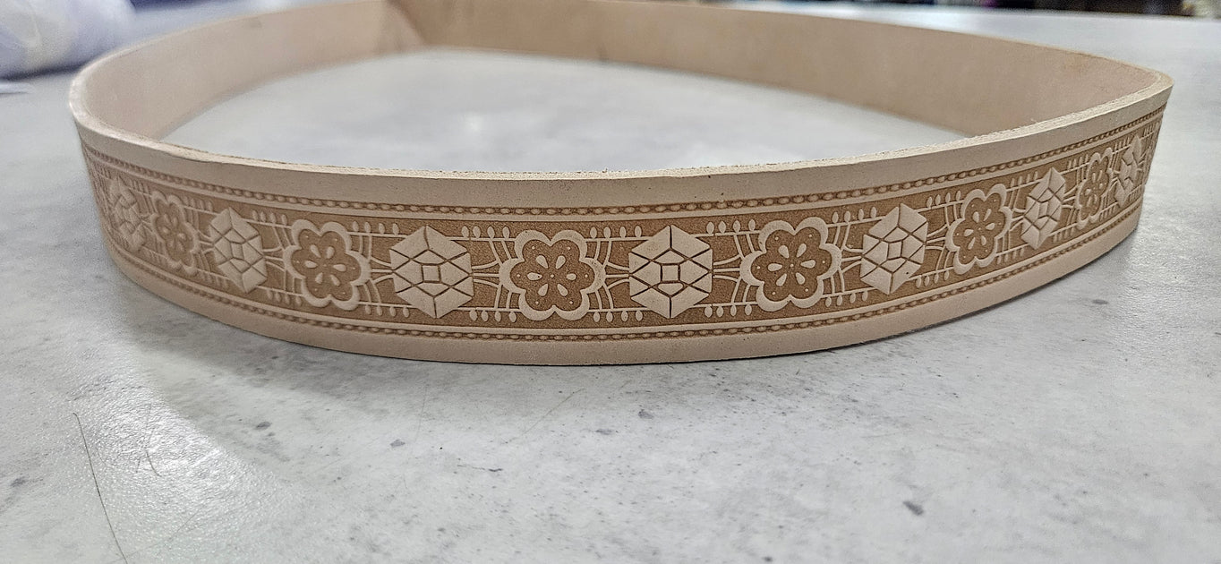 Belt strip blank embossed scroll no 2 — Saddle Creek