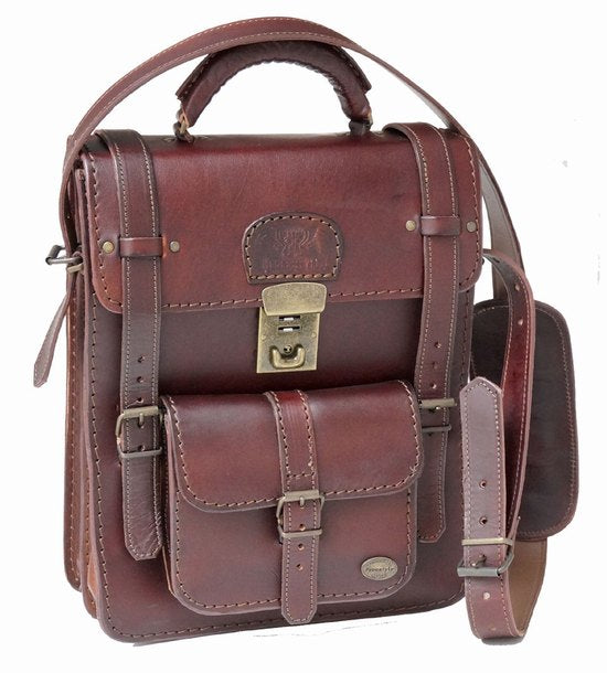 Bag freestyle vertical a4 midbrown + shoulder strap