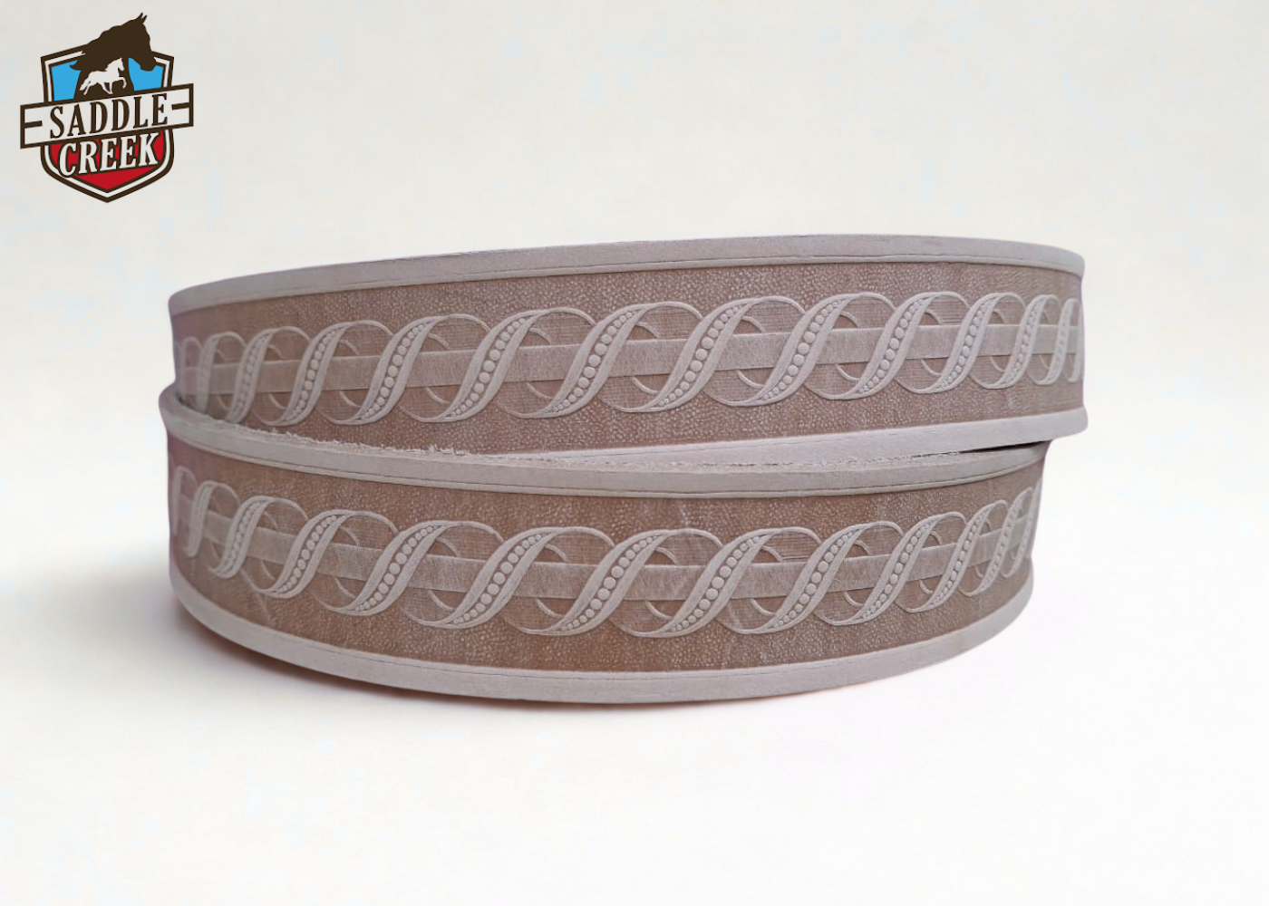 Belt strip scroll embossed 40mm or 1.5 inch