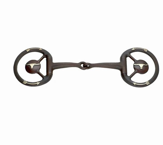 Bit antiqued western snaffle longhorn