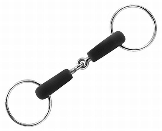 Bit contact rubber loose ring jointed snaffle 5