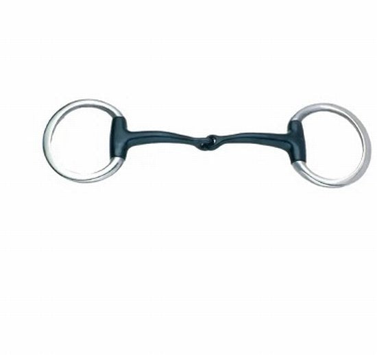 Bit eggbutt with curved sweet iron mouth