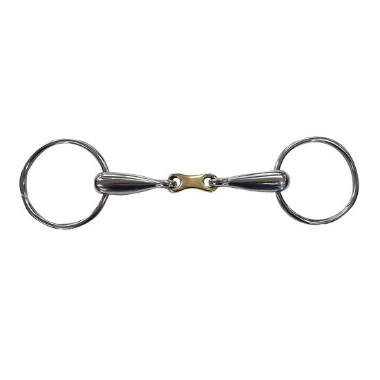 Bit french brass link snaffle