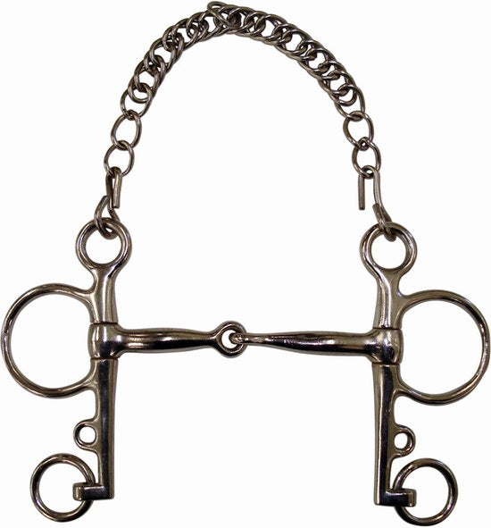 Bit pelham jointed plated