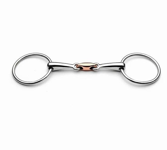 Bit snaffle 16mm elliptical copper link