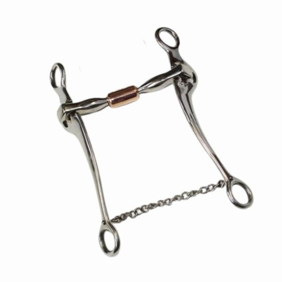 Bit western reining copper roller