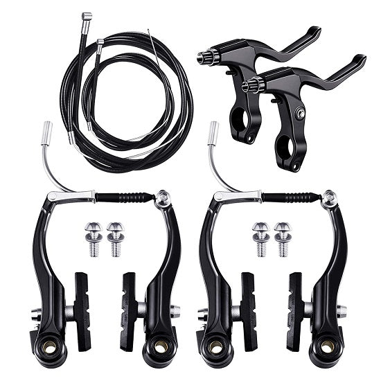 Brake jaws v brake nylon complete with levers and cable