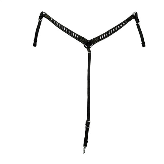 Breastplate Western Jesse James Silver Lace