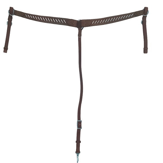 Breastplate Western Jesse James Silver Lace