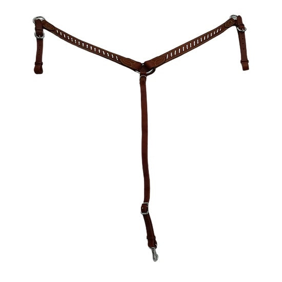 Breastplate Western Jesse James Silver Lace