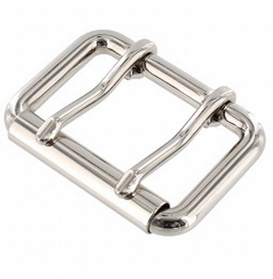 Buckle roller two prong nickle 50mm