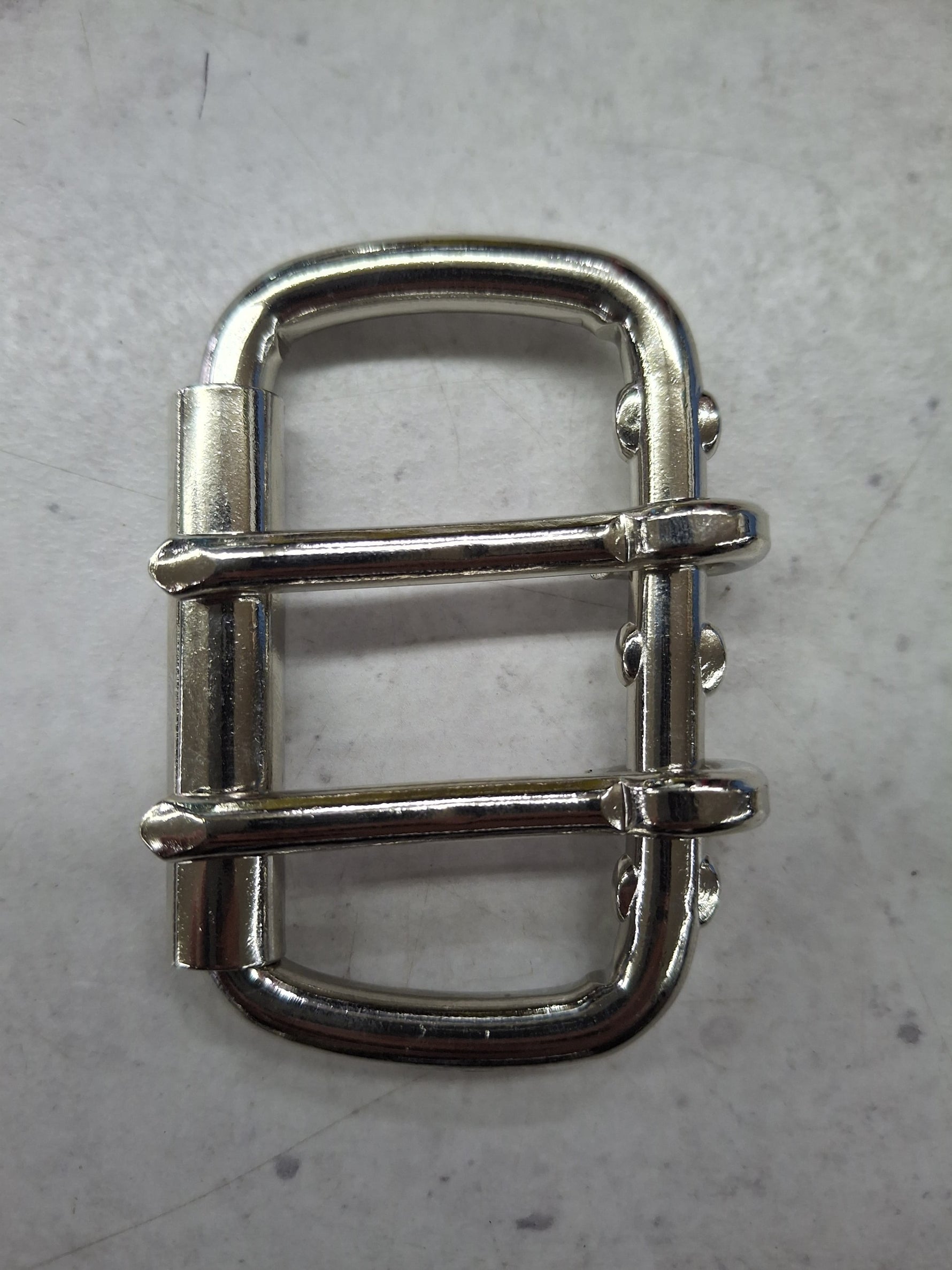 Buckle roller two prong nickle 50mm