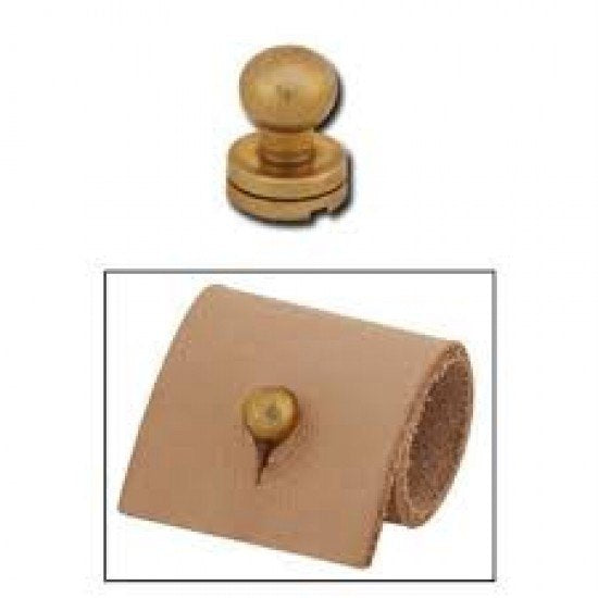Button stud screw type 1321-01 gilt sam brown studs