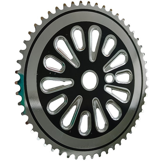 Chain ring 1 piece 52t silver delta pattern