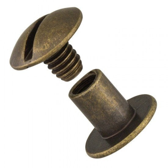 Chicago screw 6mm antique brass pkt of 10