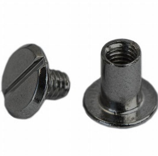 Chicago screws gun metal matt steel 6mm pkt 10