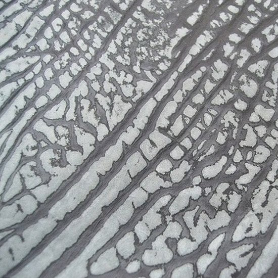 Chrome leather buffalo print black