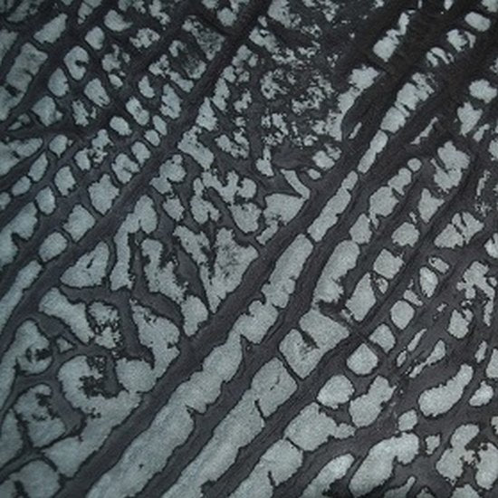 Chrome leather buffalo print black