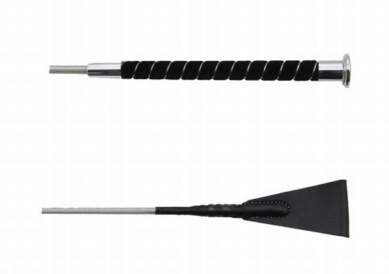 Crop silver shaft blk and silver