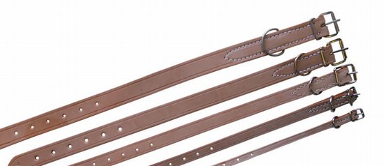 Dog collar natural leather.