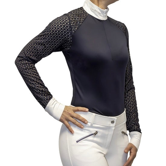 Equileisure laser sport shirt navy