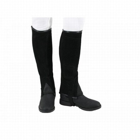 Euro trend half split suede chaps