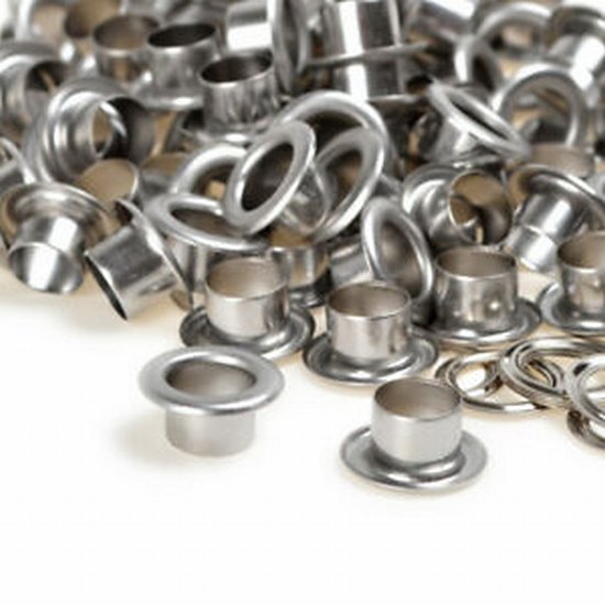 Eyelet no 20 per doz  silver id 6mm