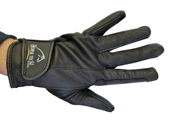 Gloves leather horse tech