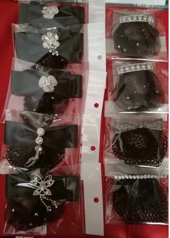 Hairnet | bun net with bow and clasp code 708310