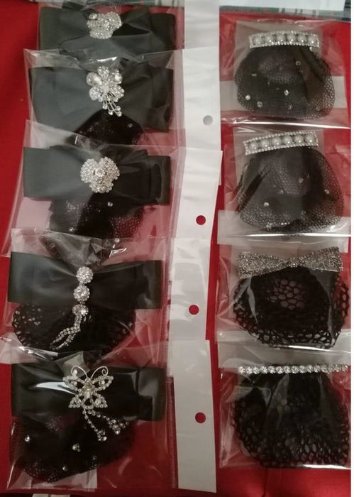 Hairnet | bun net with bow and clasp code 708310