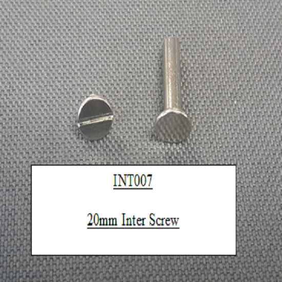 Inter screw 19mm silver per 10
