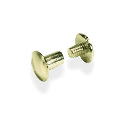 Ivan chicago screws brass plated steel 6mm pkt of 100