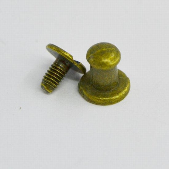 Knob screw ant brass Large each
