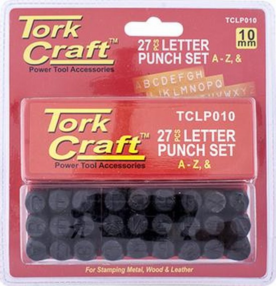 Letter punch set 10mm black