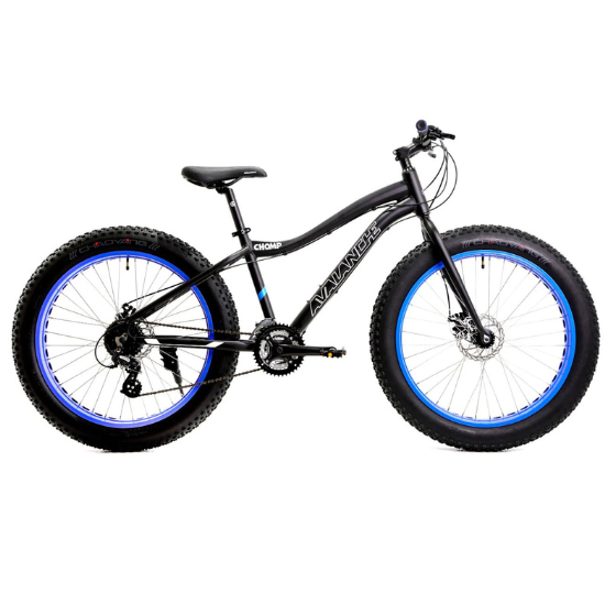 Avalanche Bike CHOMP 26 Inch Black/Blue Fat Bike