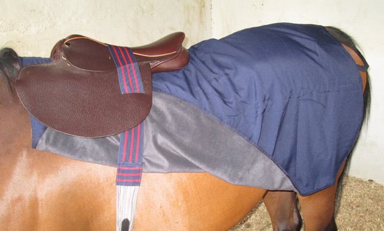 Quarter sheet lined with fleece