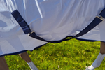 Rain and fly  protection blanket combo navy and white