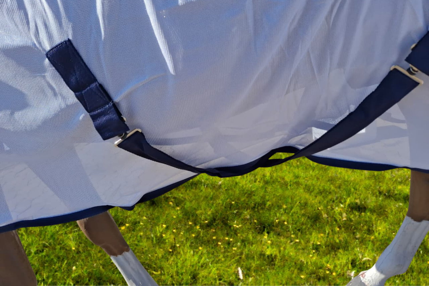Rain and fly  protection blanket combo navy and white