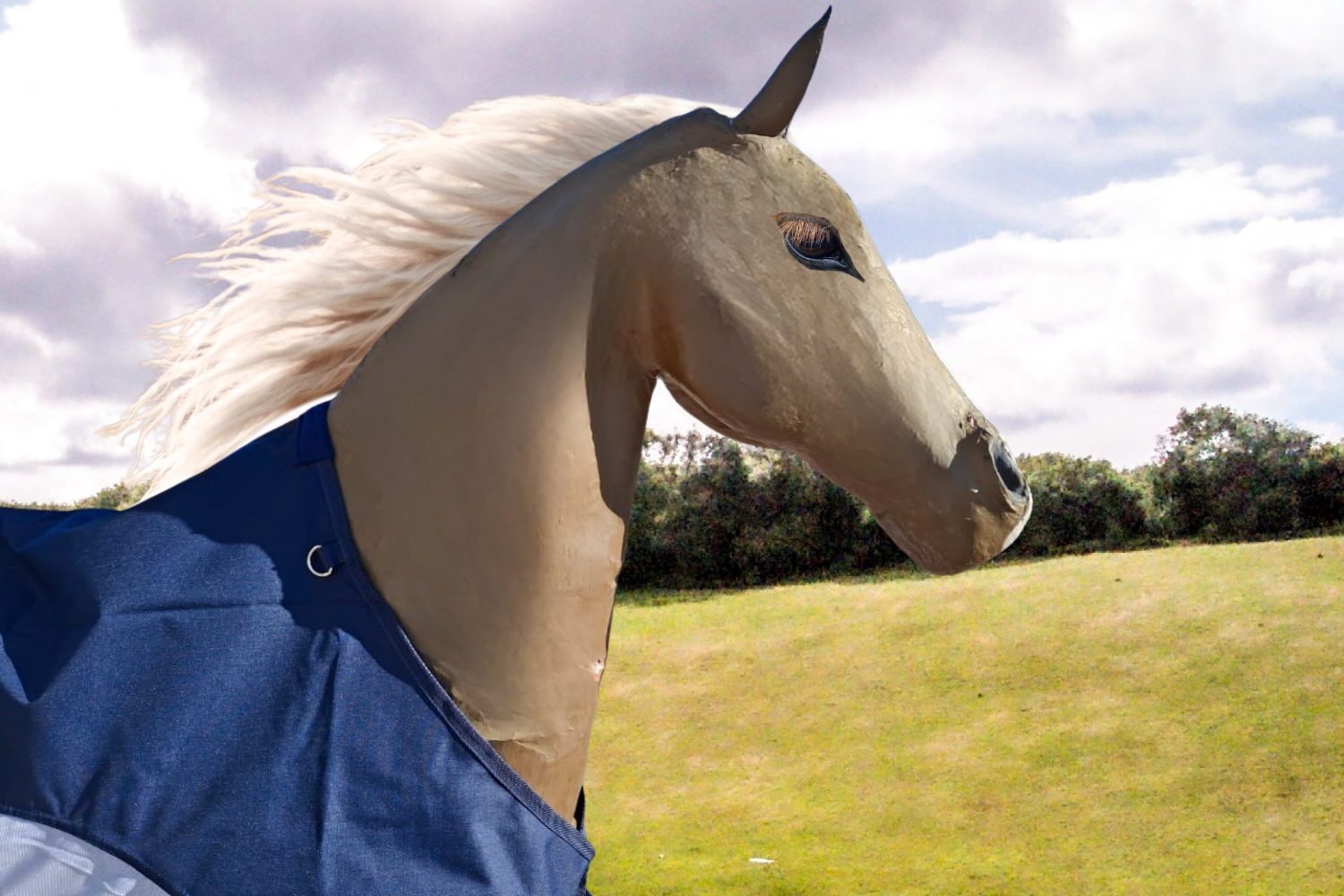 Rain and fly  protection blanket combo navy and white